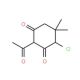 2-Acetyl-4-chloro-5,5-dimethyl-cyclohexane-1,3-dione - chemical structure image