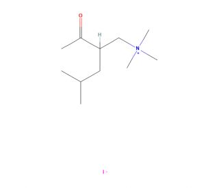 (2-Acetyl-4-methylpentyl)trimethylammonium Iodide (CAS 1069-62-1) - chemical structure image