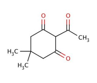 2-Acetyl-5,5-dimethyl-1,3-cyclohexanedione (CAS 1755-15-3) - chemical structure image