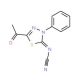 2-Acetyl-5-cyanimino-4,5-dihydro-4-phenyl-1,3,4-thiadiazole - chemical structure image