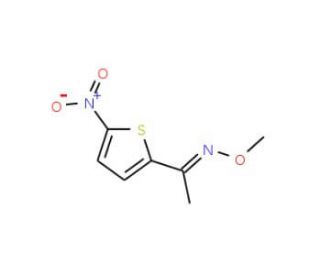 2-Acetyl-5-nitrothiophene O-methyl oxime (CAS 114774-06-0) - chemical structure image