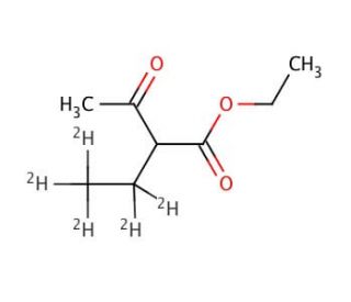 2-Acetyl-butanoic-d5 Acid Ethyl Ester (CAS 141327-44-8) - chemical structure image