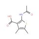 2-Acetylamino-4,5-dimethyl-thiophene-3-carboxylic acid (CAS 13130-40-0) - chemical structure image