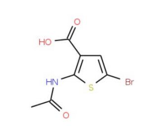 2-(Acetylamino)-5-bromo-3-thiophenecarboxylic acid (CAS 1160474-66-7) - chemical structure image