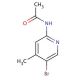 2-Acetylamino-5-bromo-4-methylpyridine (CAS 142404-82-8) - chemical structure image