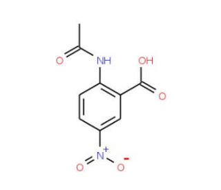 2-(Acetylamino)-5-nitrobenzoic acid (CAS 3558-18-7) - chemical structure image