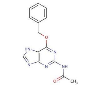 2-Acetylamino-6-benzyloxy-9H-purine (CAS 92193-74-3) - chemical structure image