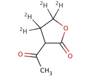 2-Acetylbutyrolactone-3,3,4,4-d4 (CAS 476646-93-2) - chemical structure image