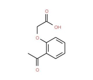 2-Acetylphenoxy acetic acid (CAS 1878-62-2) - chemical structure image
