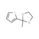 2-Acetylthiophene ethylene acetal (CAS 5916-12-1) - chemical structure image
