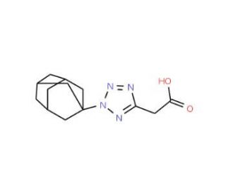 (2-Adamantan-1-yl-2H-tetrazol-5-yl)-acetic acid - chemical structure image