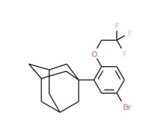 2-Adamantyl-4-bromo-1-(2,2,2-trifluoroethoxy)benzene (CAS 929000-50-0) - chemical structure image
