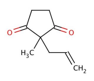 2-Allyl-2-methyl-1,3-cyclopentanedione (CAS 26828-48-8) - chemical structure image