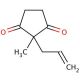 2-Allyl-2-methyl-1,3-cyclopentanedione (CAS 26828-48-8) - chemical structure image