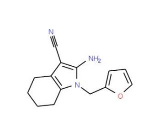 2-amino-1-(2-furylmethyl)-4,5,6,7-tetrahydro-1H-indole-3-carbonitrile - chemical structure image