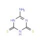 2-Amino-1,3,5-triazine-4,6-dithiol (CAS 2770-75-4) - chemical structure image