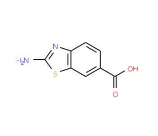 2-Amino-1,3-benzothiazole-6-carboxylic acid (CAS 93-85-6) - chemical structure image