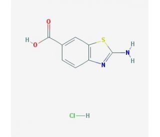 2-amino-1,3-benzothiazole-6-carboxylic acid hydrochloride (CAS 93-85-6 (non-salt)) - chemical structure image