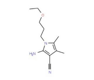 2-amino-1-(3-ethoxypropyl)-4,5-dimethyl-1H-pyrrole-3-carbonitrile - chemical structure image