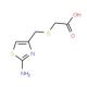 {[(2-amino-1,3-thiazol-4-yl)methyl]thio}acetic acid - chemical structure image
