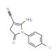 2-Amino-1-(4-chloro-phenyl)-5-oxo-4,5-dihydro-1H-pyrrole-3-carbonitrile (CAS 124476-80-8) - chemical structure image