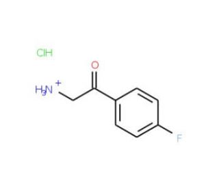 2-Amino-1-(4-fluorophenyl)ethan-1-one hydrochloride (CAS 456-00-8) - chemical structure image