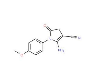 2-Amino-1-(4-methoxy-phenyl)-5-oxo-4,5-dihydro-1H-pyrrole-3-carbonitrile (CAS 124476-79-5) - chemical structure image