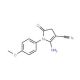2-Amino-1-(4-methoxy-phenyl)-5-oxo-4,5-dihydro-1H-pyrrole-3-carbonitrile (CAS 124476-79-5) - chemical structure image