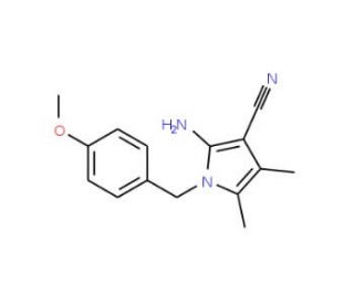 2-Amino-1-(4-methoxybenzyl)-4,5-dimethyl-1H-pyrrole-3-carbonitrile - chemical structure image
