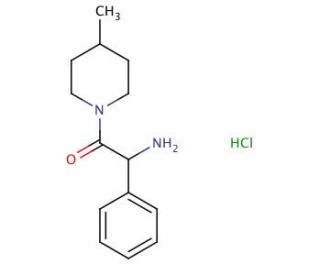 2-amino-1-(4-methylpiperidin-1-yl)-2-phenylethan-1-one hydrochloride - chemical structure image