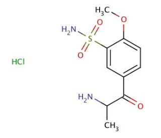 2-Amino-1-(4&prime;-methoxy-3&prime;-sulfonamidophenyl)-2-propanone Hydrochloride (CAS 1076198-82-7) - chemical structure image