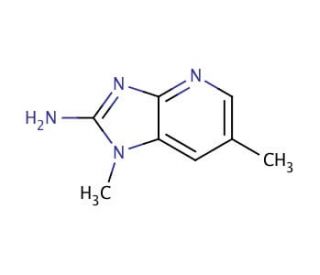 2-Amino-1,6-dimethylimidazo[4,5-b]pyridine (CAS 132898-04-5) - chemical structure image