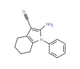 2-amino-1-phenyl-4,5,6,7-tetrahydro-1H-indole-3-carbonitrile - chemical structure image