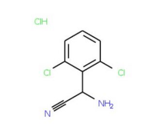 2-amino-2-(2,6-dichlorophenyl)acetonitrile hydrochloride - chemical structure image