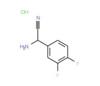 2-amino-2-(3,4-difluorophenyl)acetonitrile hydrochloride - chemical structure image