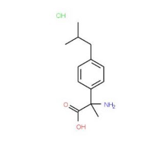 2-amino-2-(4-isobutylphenyl)propanoic acid hydrochloride - chemical structure image