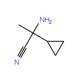 2-amino-2-cyclopropylpropanenitrile (CAS 37024-73-0) - chemical structure image
