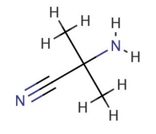2-Amino-2-methylpropanenitrile (CAS 19355-69-2) - chemical structure image