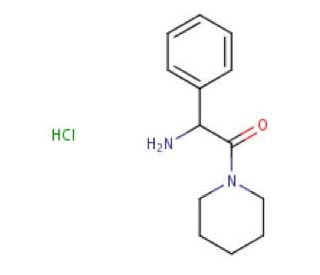 2-amino-2-phenyl-1-(piperidin-1-yl)ethan-1-one hydrochloride - chemical structure image