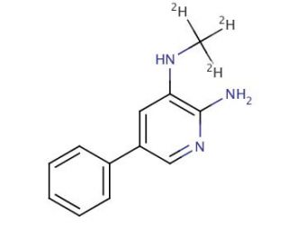 2-Amino-3-[(methyl-d3)amino]-5-phenylpyridine (CAS 1020719-03-2) - chemical structure image