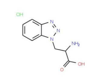 2-amino-3-(1H-1,2,3-benzotriazol-1-yl)propanoic acid hydrochloride - chemical structure image