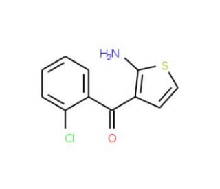 2-Amino-3-(2-chlorobenzoyl)thiophene (CAS 40017-58-1) - chemical structure image