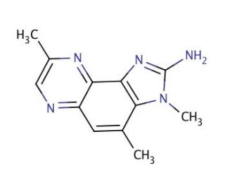 2-Amino-3,4,8-trimethyl-3H-imidazo[4,5-f]quinoxaline (CAS 95896-78-9) - chemical structure image