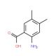 2-Amino-3,4-dimethyl-benzoic acid (CAS 50419-58-4) - chemical structure image