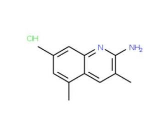 2-Amino-3,5,7-trimethylquinoline hydrochloride (CAS 1170631-02-3) - chemical structure image