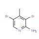 2-Amino-3,5-dibromo-4-methylpyridine (CAS 3430-29-3) - chemical structure image