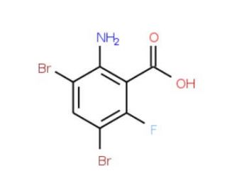 2-Amino-3,5-dibromo-6-fluorobenzoic acid (CAS 175135-10-1) - chemical structure image