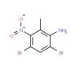 2-Amino-3,5-dibromo-6-nitrotoluene - chemical structure image