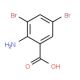 2-Amino-3,5-dibromobenzoic acid (CAS 609-85-8) - chemical structure image
