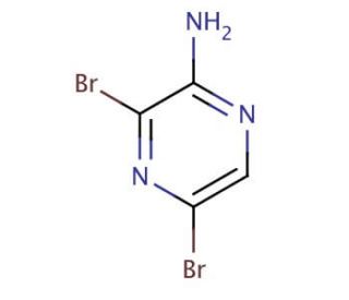 2-Amino-3,5-dibromopyrazine (CAS 24241-18-7) - chemical structure image